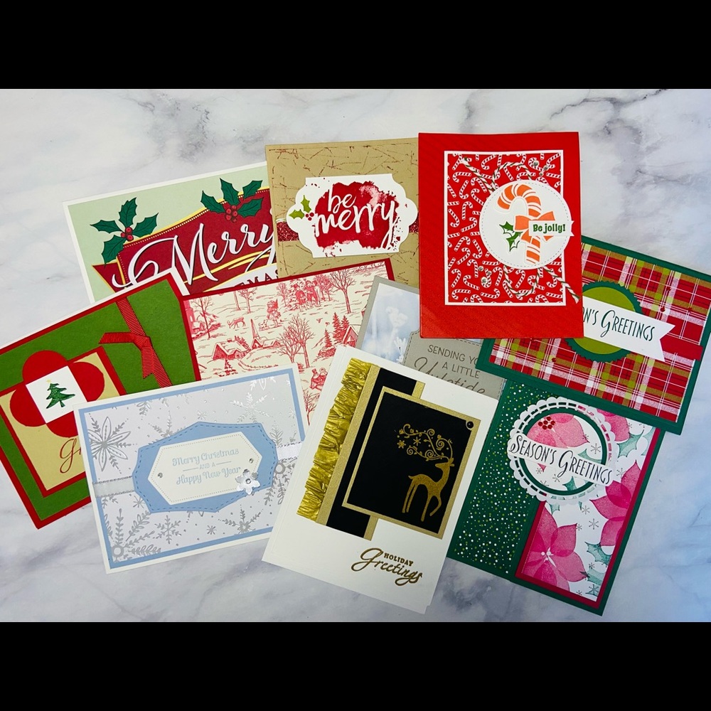 10🎄Stampin Up! Homemade Holiday cards! NEW